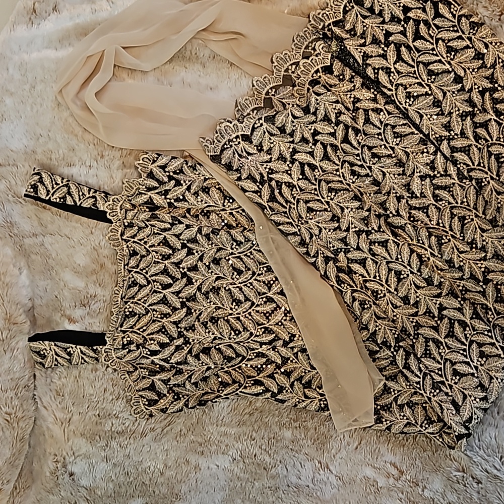 Vintage Black & Gold Aspeed dress